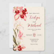 Elegante Red Cattleya Orchids Blume Hochzeit