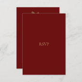 Elegante Red Christmas Decor RSVP Card (Vorne/Hinten)