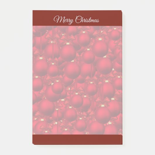 Elegante Red Christmas Notes Post-it Klebezettel (Vorderseite)