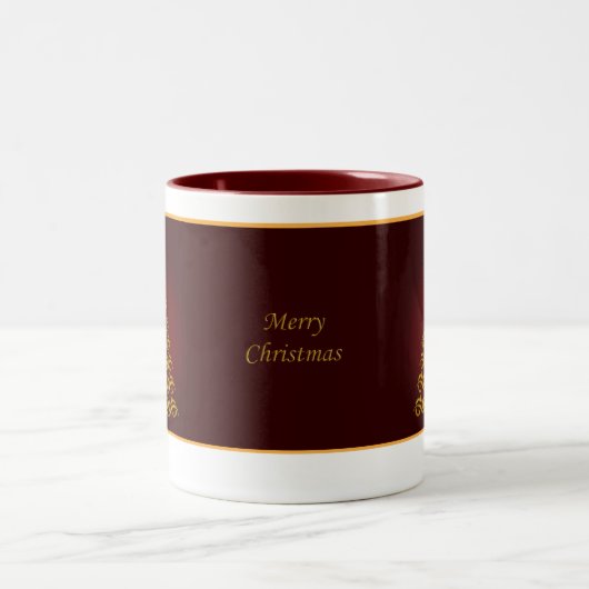 Elegante Red Christmas Tree Tasse (Mittel)