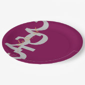 Elegante Red Class of 2025 Graduation Party Pappteller (Schrägansicht)