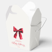 Elegante Red Coquette Bow Baby Shower Geschenkschachtel (Geöffnet)