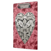 Elegante Red Designer Heart Clipboard Klemmbrett (Links)