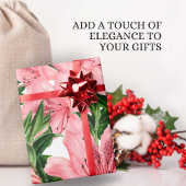 Elegante Red Floral Business Packaging Geschenkpapier
