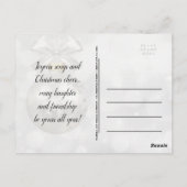 Elegante Red Gold Baubles Weihnachts-Einladung Postkarte (Rückseite)