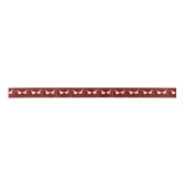 Elegante Red Gold Blume Satinband (Vorderseite)