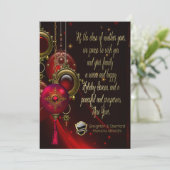 Elegante Red Gold Corporate Weihnachtskarte Feiertagskarte (Stehend Vorderseite)