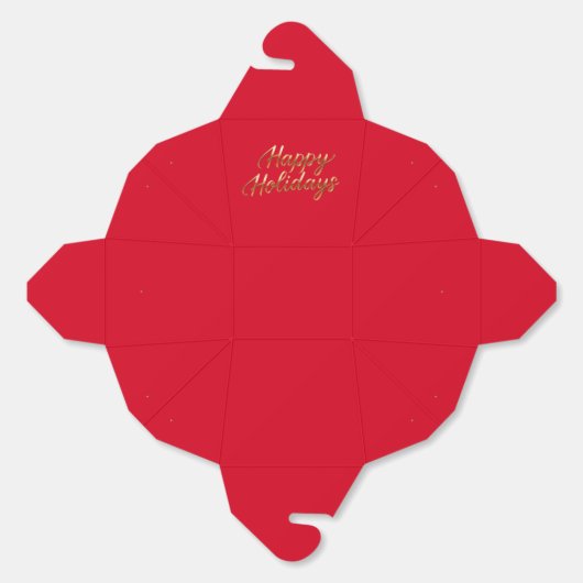 Elegante Red Gold Feiertage Geschenkschachtel (Ungeklappt)