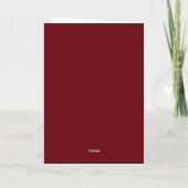 Elegante Red Gold Typografie Weihnachtskarte (Rückseite)