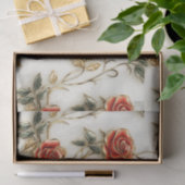 Elegante Red Gold Vintage Rose Seidenpapier (Geschenk)