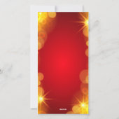 Elegante Red Gold Weihnachtsessen Einladung (Rückseite)