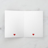 Elegante Red Happy Anniversary Personalisiert Card Karte (Innenseite)