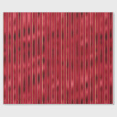 Elegante Red Metallic Stripe Weihnachten Geschenkpapier (Flach)