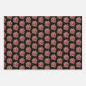 Elegante Red Poinsettia Blume Geschenkpapier Set (Vorderseite 2)