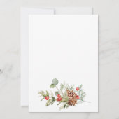 Elegante Red Poinsettia PROBE Diner Einladung (Rückseite)