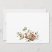 Elegante Red Poinsettia PROBE Diner Einladung (Rückseite)