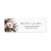 Elegante Red Silver Christmas Winter Floral Weddin (Vorne)