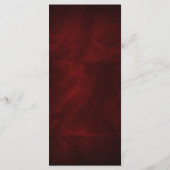 Elegante Red Silver Wedding Menu Rack Card Menükarte (Rückseite)