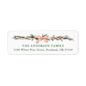 Elegante Red Striped Bow Weihnachtszeit-Rücksendea (Vorne)