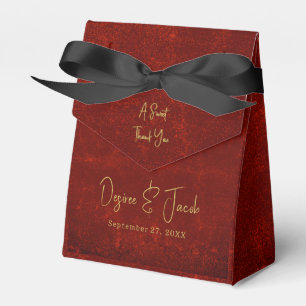 Elegante Red Texture Gold Land Rustikale Weihnacht Geschenkschachtel