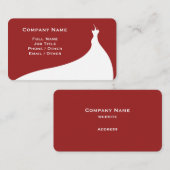 Elegante Red Wedding Dress Business Card Visitenkarte (Vorne/Hinten)