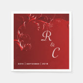 Elegante Red Wedding Reception Serviette (Vorderseite)