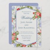 Elegante Red White and Blue Patriotic Wedding Einladung (Vorne/Hinten)