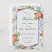 Elegante Red White and Blue Patriotic Wedding Einladung (Vorderseite)