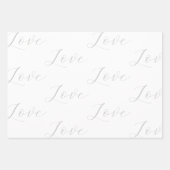 Elegante Red White Liebe Wedding Geschenkpapier Set (Vorderseite 3)