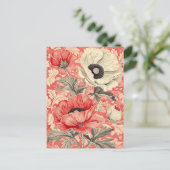 Elegante Red White Poppies Postkarte (Stehend Vorderseite)