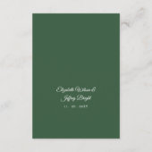 Elegante Red White Winter Christmas Begleitkarte (Rückseite)