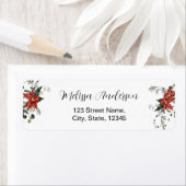 Elegante Red Winter Brautparty Rücksendeadresse (Insitu)