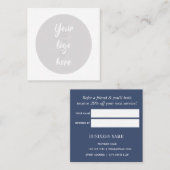 Elegante Referenzkarte Empfehlungskarte (Vorne/Hinten)