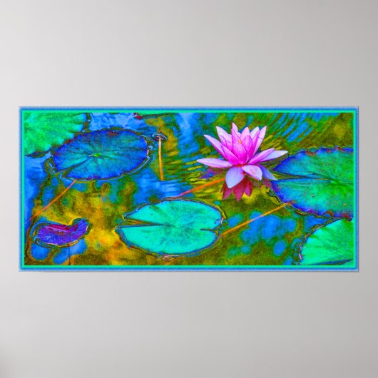 Elegante Reflections Namaste Yoga Lotus Poster (Vorne)
