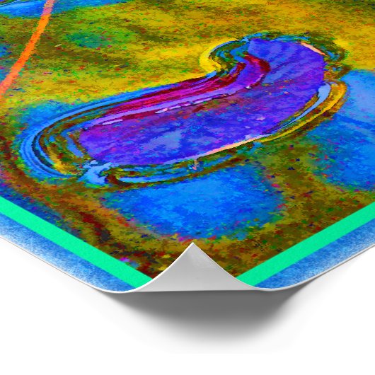 Elegante Reflections Namaste Yoga Lotus Poster (Ecke)