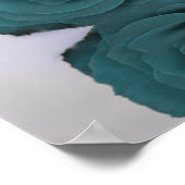 Elegante Reflektion Aquamariner Rose Chic Wedding  Poster (Ecke)