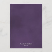 Elegante Reflektion der Lila Rose von Amethyst Hoc Menükarte (Rückseite)