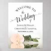 Elegante Reflektion peach Rose Chic Wedding Willko Poster (Vorne)