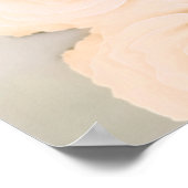 Elegante Reflektion peach Rose Chic Wedding Willko Poster (Ecke)