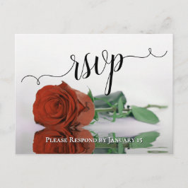 Elegante Reflektion rostfarbener Rose Hochzeit RSV Postkarte