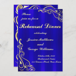 Elegante Regal Golden Royal Probe Abendessen Einladung