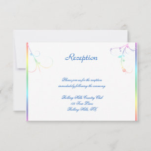Elegante Regenbogen-Blumen-Schwule Hochzeitsfeier Einladung