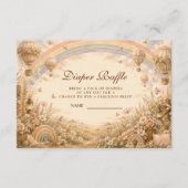 Elegante Regenbogen-Boho-Windel-Raffle Begleitkarte (Vorderseite)