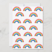 Elegante Regenbogen-Geburtstagsfeier Einladung (Rückseite)