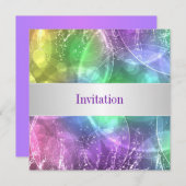 Elegante Regenbogenblasen 12 Special Birthday Even Einladung (Vorne/Hinten)