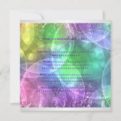 Elegante Regenbogenblasen 12 Special Birthday Even Einladung (Rückseite)