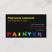 Elegante, regenbogenfarbene Punkte Visitenkarte (Rückseite)