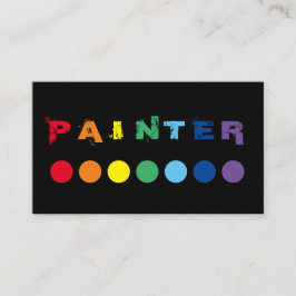 Elegante, regenbogenfarbene Punkte Visitenkarte