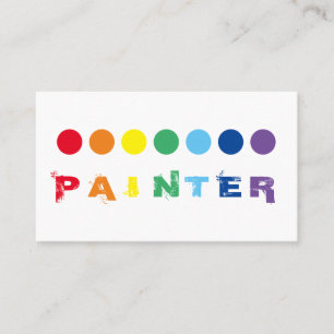 Elegante, regenbogenfarbene Punkte Visitenkarte