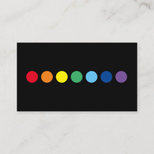 Elegante, regenbogenfarbene Punkte Visitenkarte